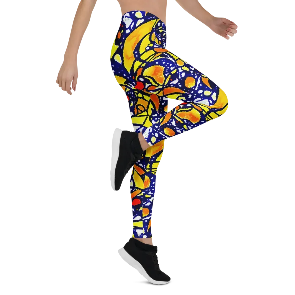 Electric Sunburst on Leggings — Right