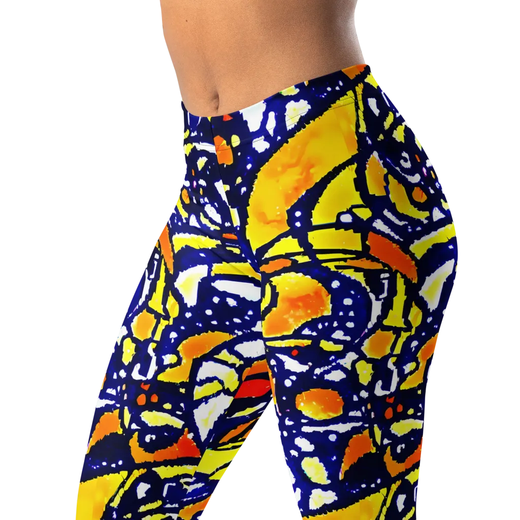 Electric Sunburst on Leggings — Left Front