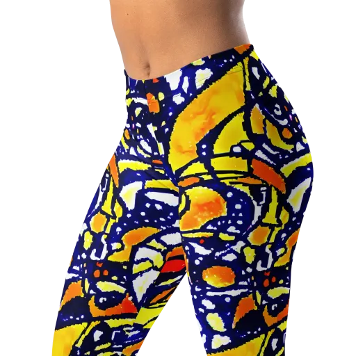 Electric Sunburst on a Leggings