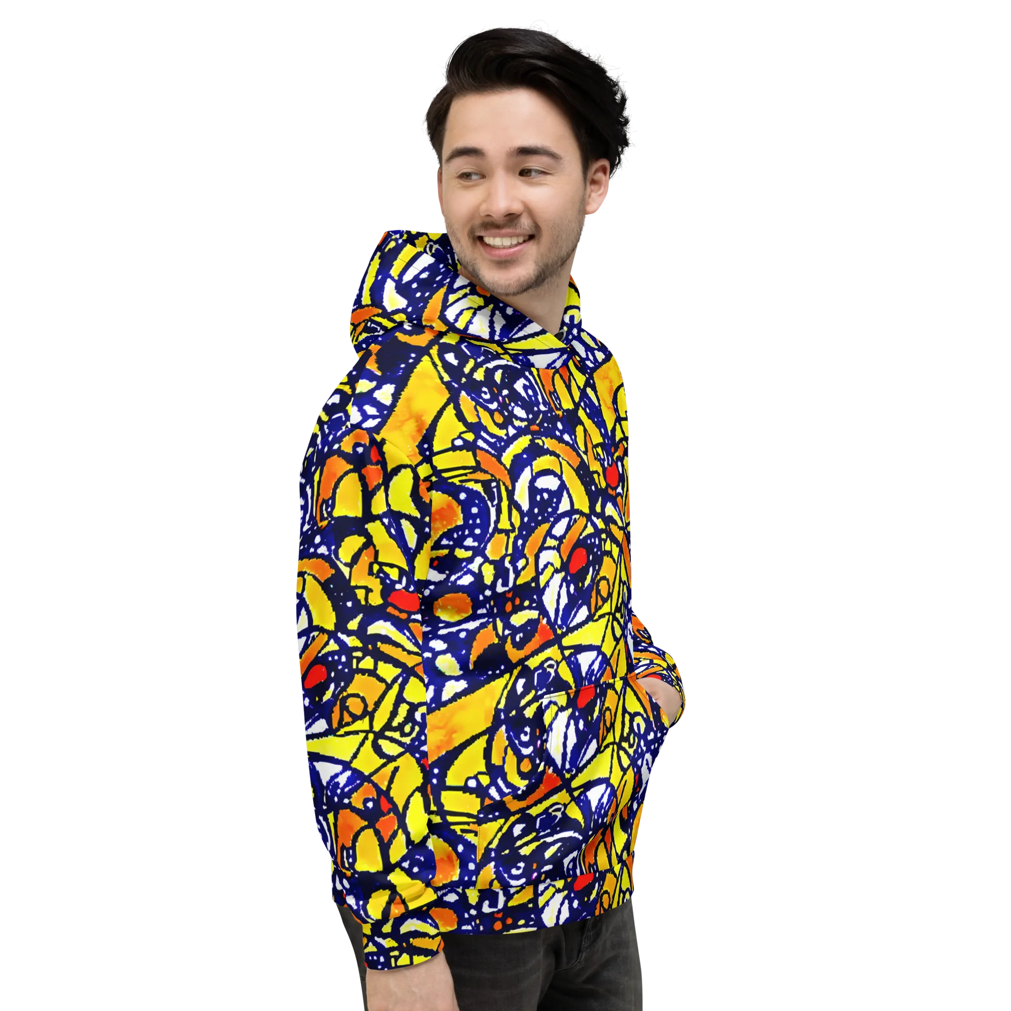 Electric Sunburst on Hoodie — Right