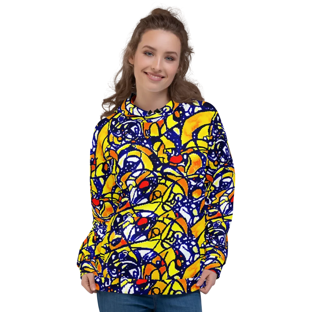Electric Sunburst on Hoodie — Front