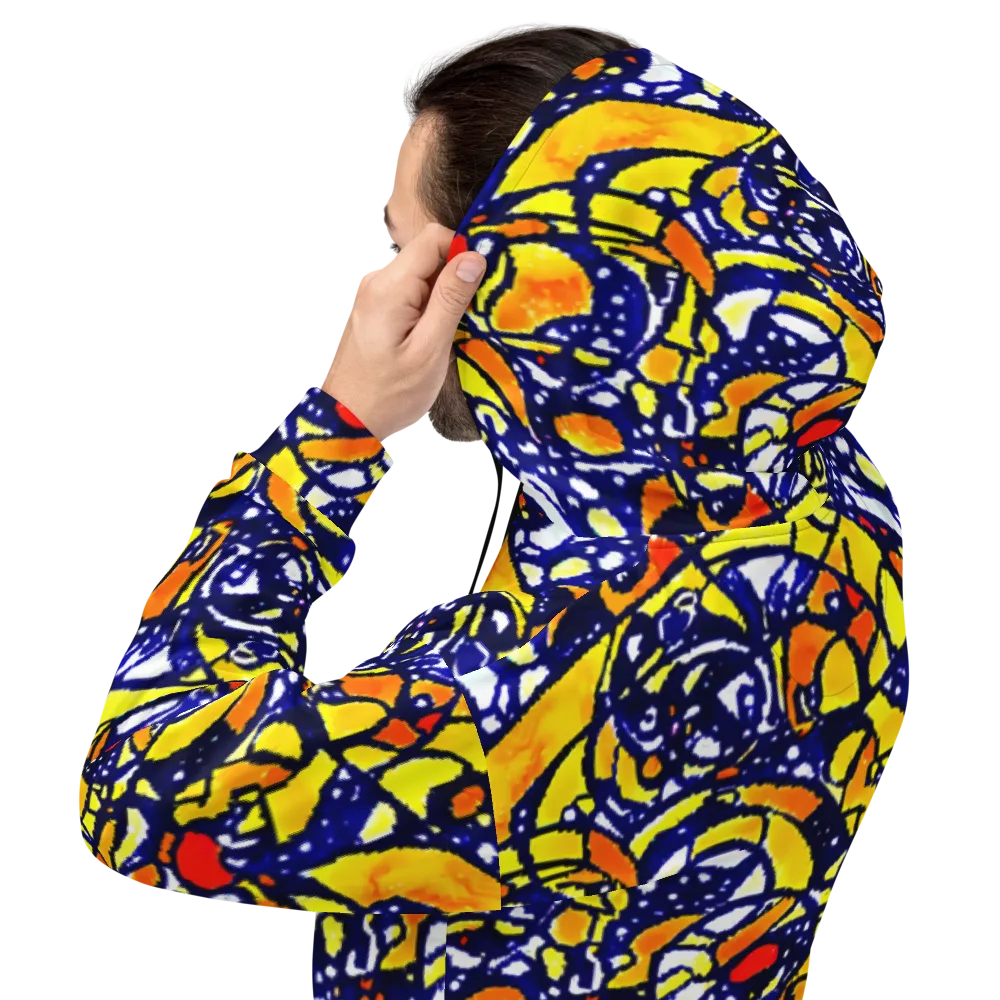 Electric Sunburst on Hoodie — Back