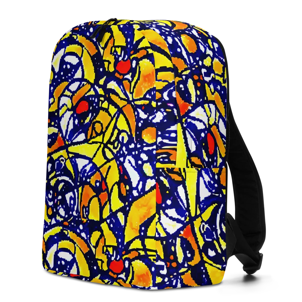 Electric Sunburst on Minimalist Backpack — Left