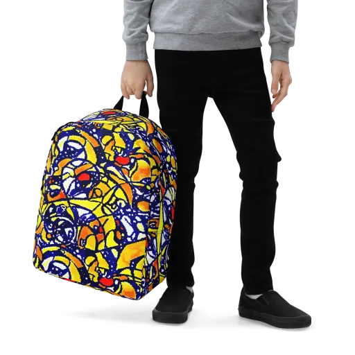 Electric Sunburst on a Minimalist Backpack