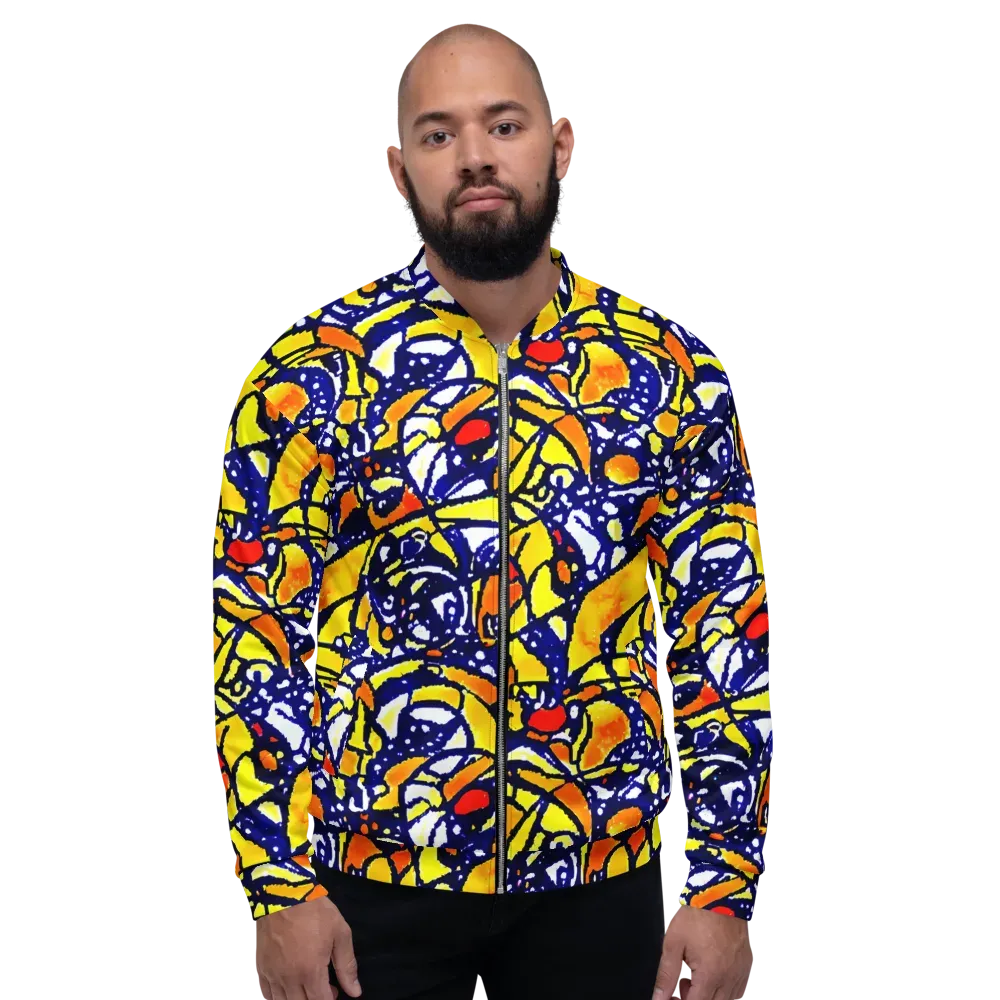 Electric Sunburst on Bomber Jacket — Front