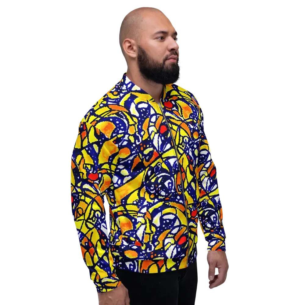 Electric Sunburst on Bomber Jacket — Right