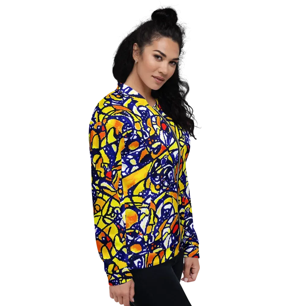 Electric Sunburst on Bomber Jacket — Right