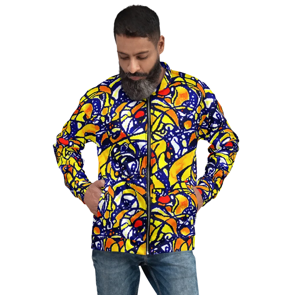 Electric Sunburst on Bomber Jacket — Front
