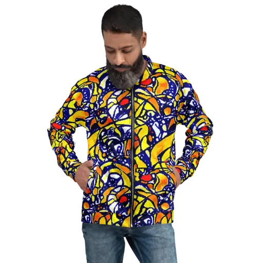 Electric Sunburst on a Bomber Jacket