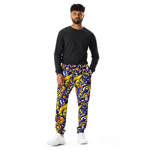 Electric Sunburst on a Men's Joggers