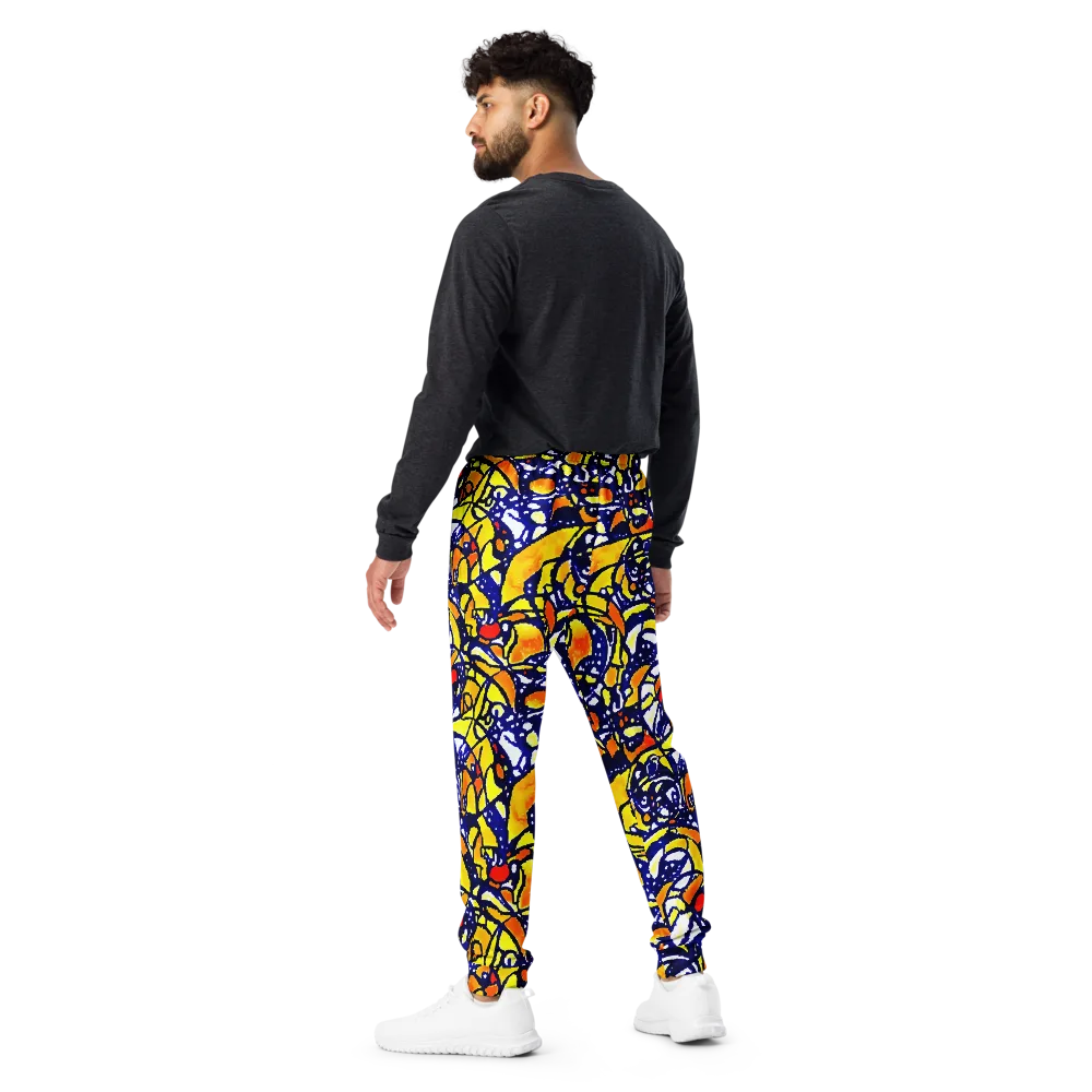 Electric Sunburst on Men's Joggers — Back