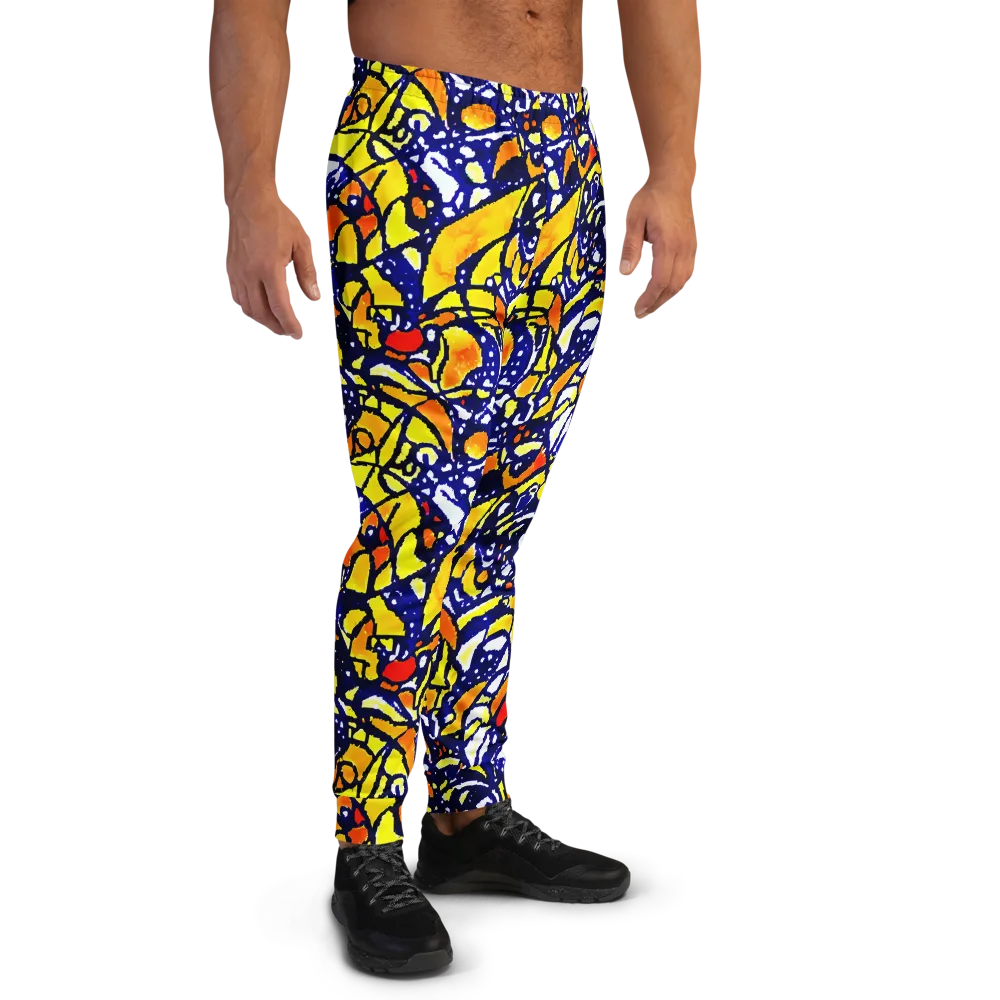 Electric Sunburst on Men's Joggers — Right
