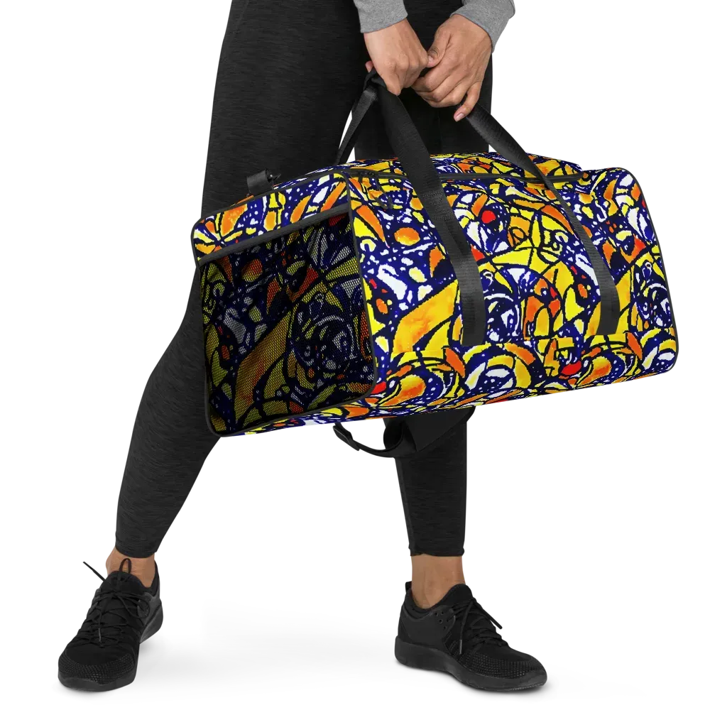 Electric Sunburst on Duffle Bag — Right Front