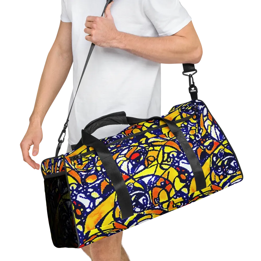 Electric Sunburst on Duffle Bag — Right Front