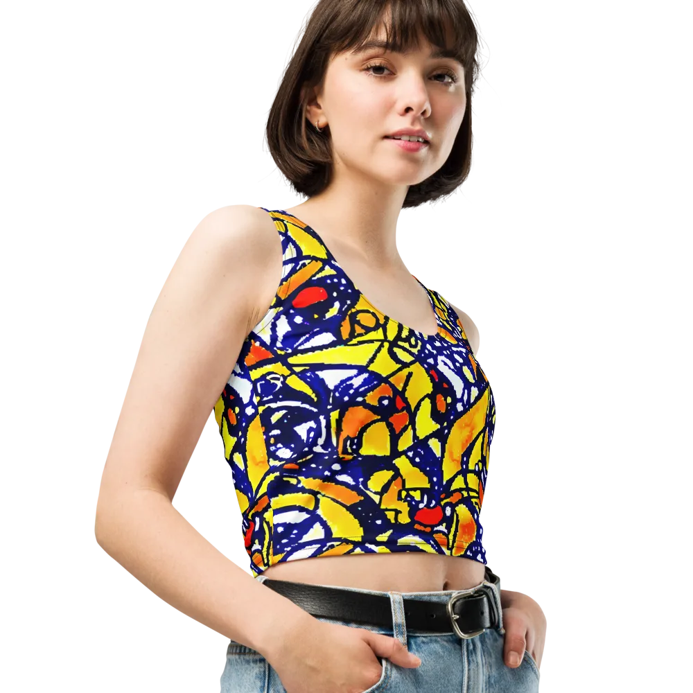 Electric Sunburst on Crop Top — Right Front