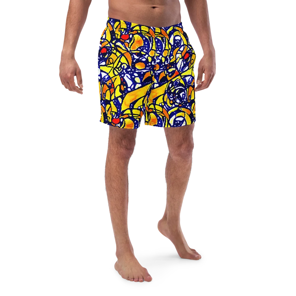 Electric Sunburst on Swim Trunks — Front