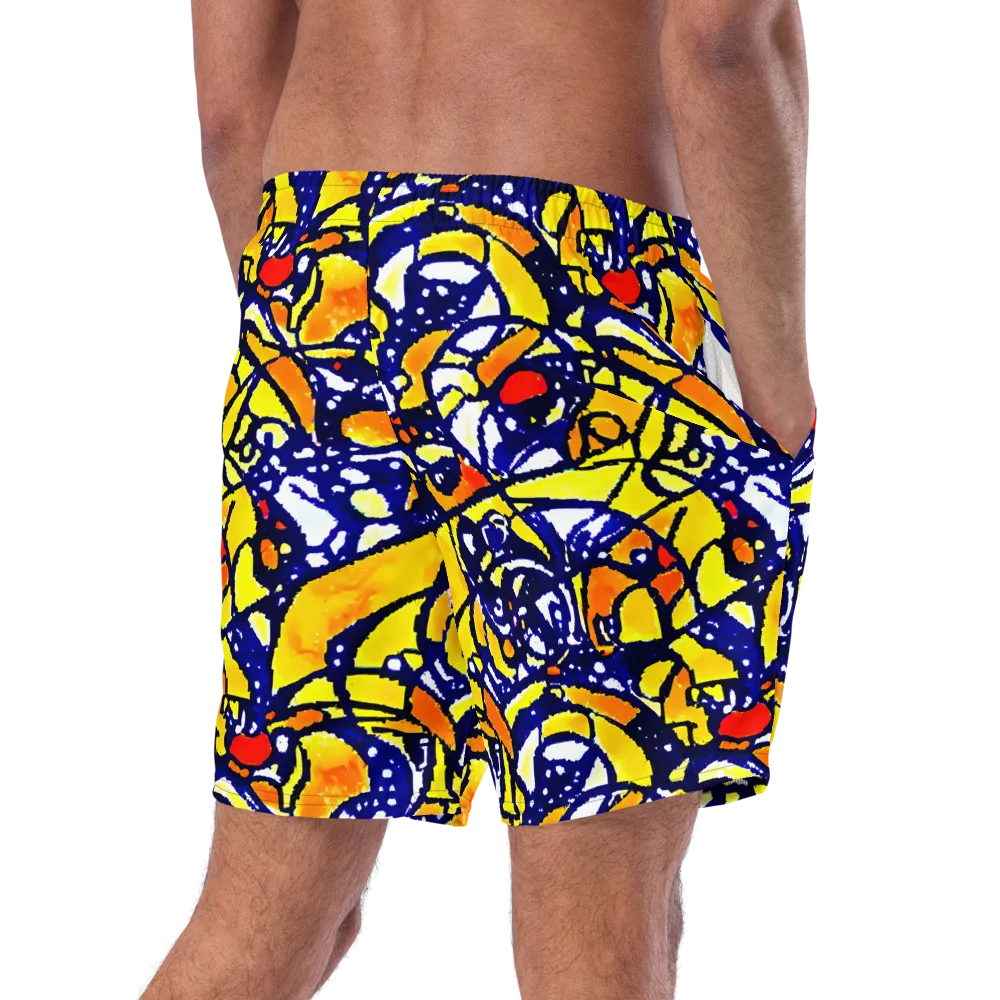 Electric Sunburst on Swim Trunks — Right Back