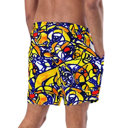 Electric Sunburst on a Swim Trunks