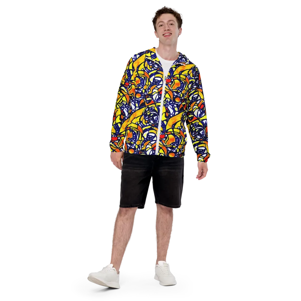 Electric Sunburst on Men's Windbreaker — Front