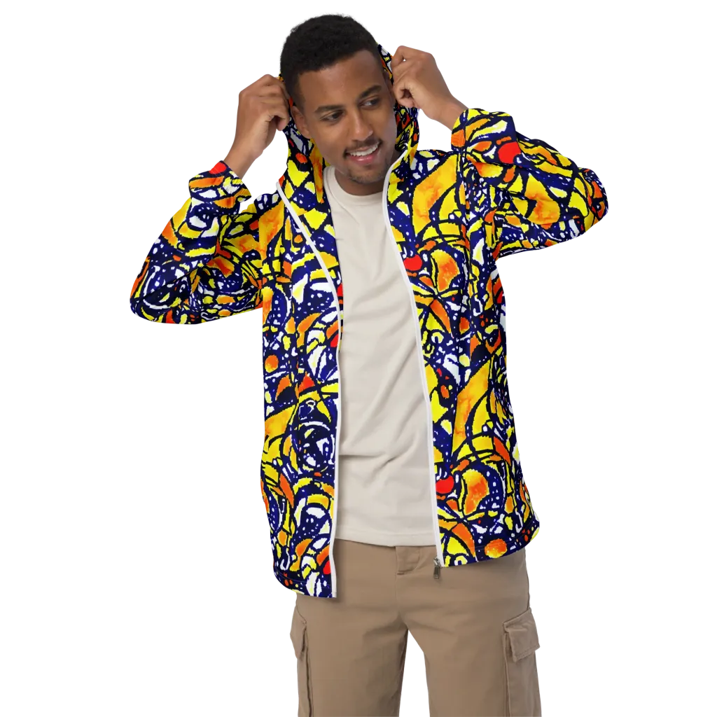 Electric Sunburst on Men's Windbreaker — Front