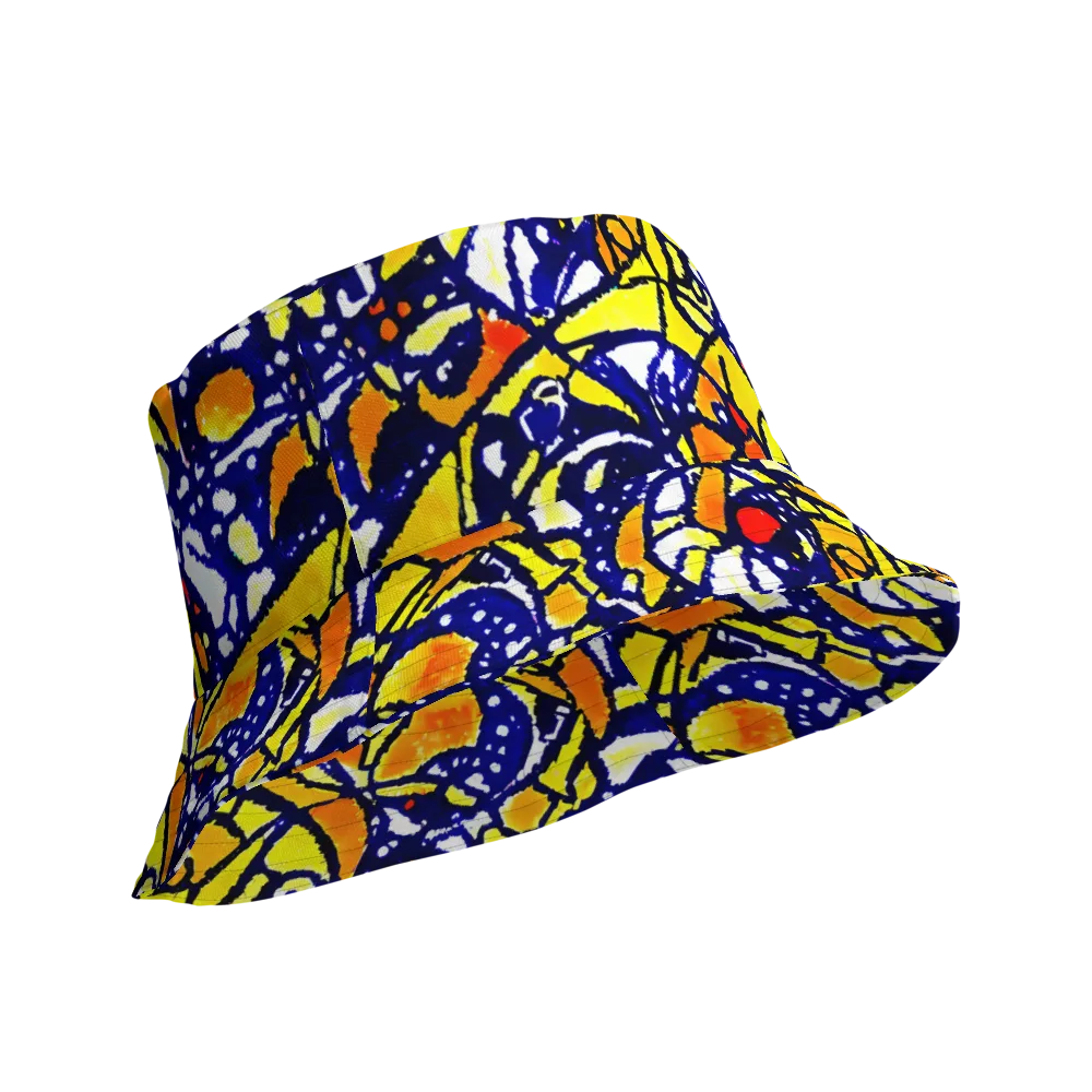 Electric Sunburst on Reversible Bucket Hat — Product details Outside
