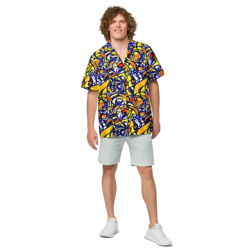 Electric Sunburst on a Button Shirt