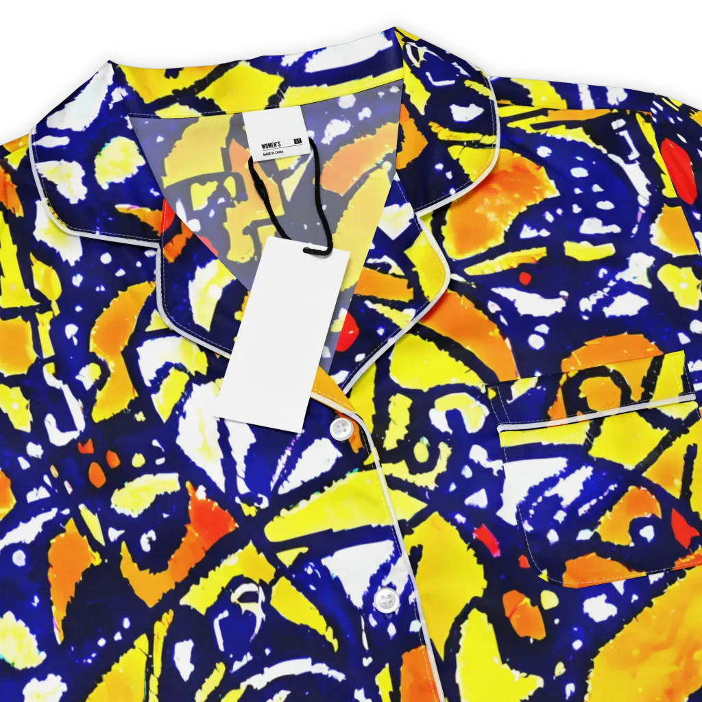 Electric Sunburst on Women's Short Sleeve Pajama Top — Product details
