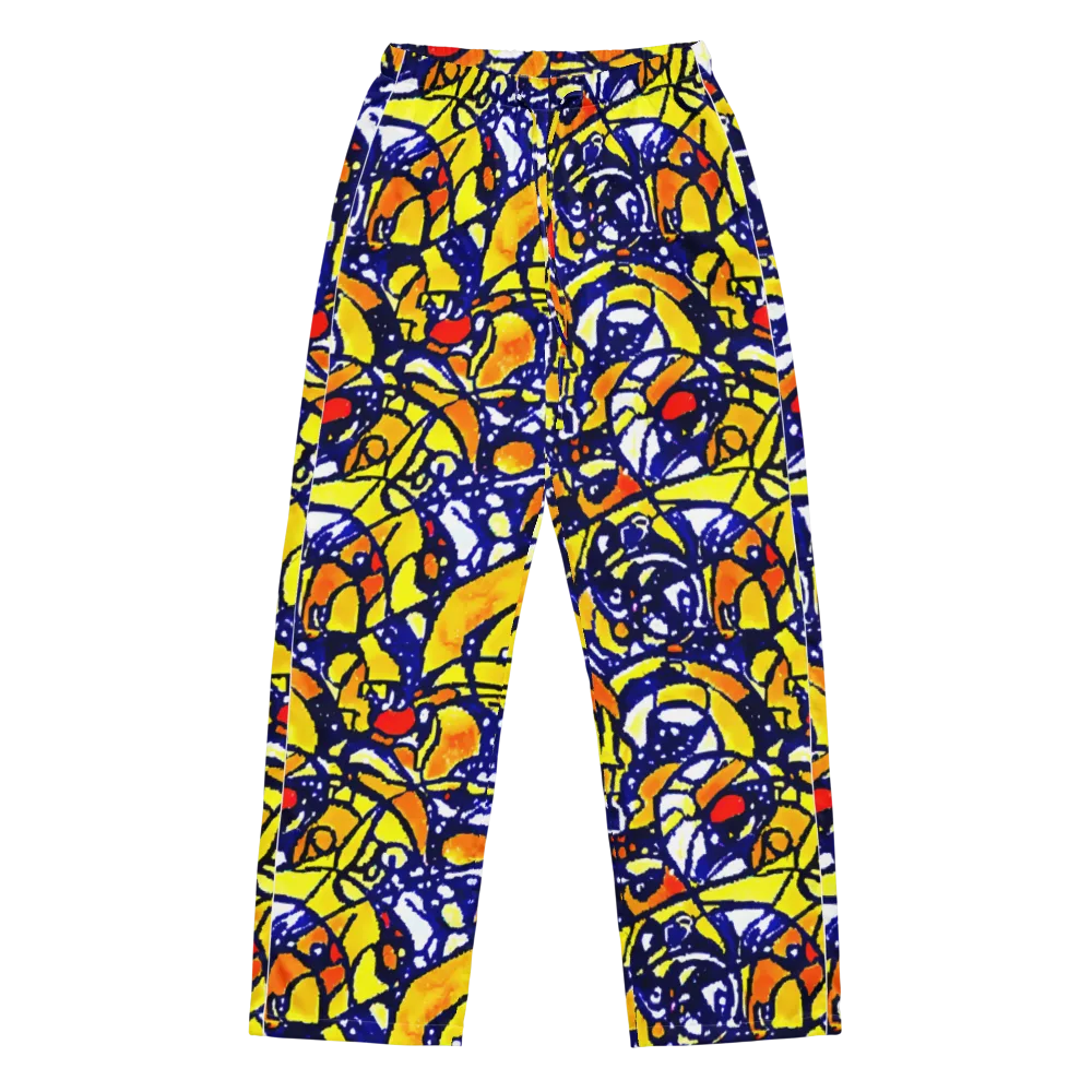 Electric Sunburst on Women's Pajama Pants — Front