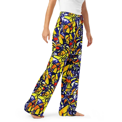 Electric Sunburst on a Women's Pajama Pants