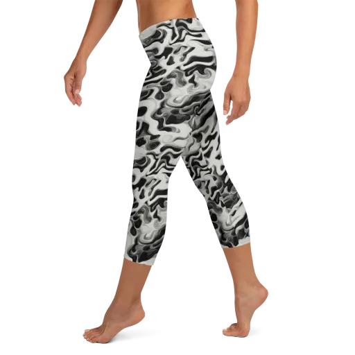 Silver Smoke on a Capri Leggings