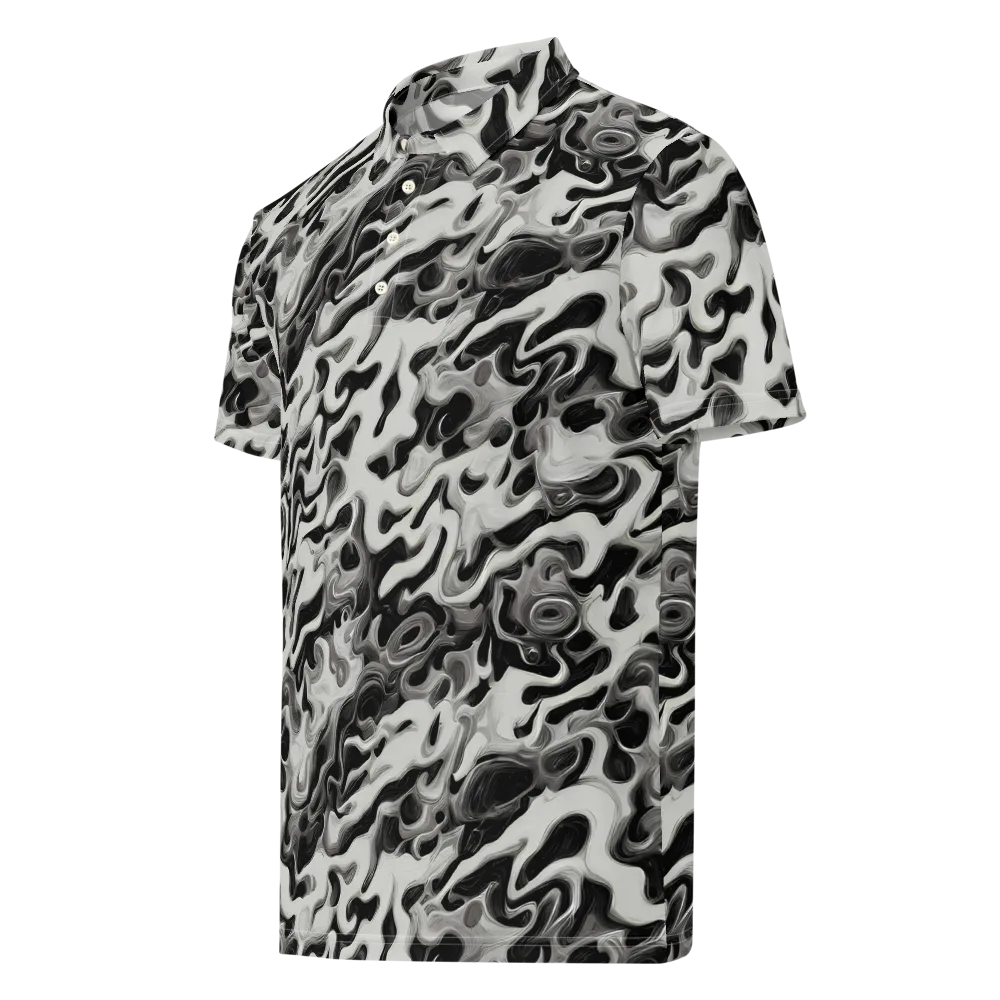 Silver Smoke on Men's Slim Fit Polo Shirt — Left Front