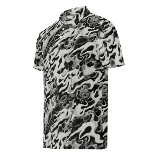 Silver Smoke on a Men's Slim Fit Polo Shirt