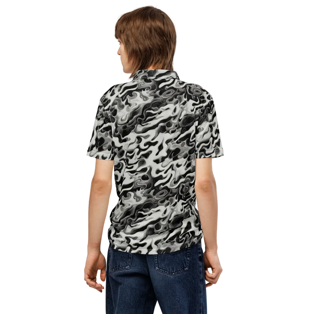 Silver Smoke on Men's Slim Fit Polo Shirt — Back