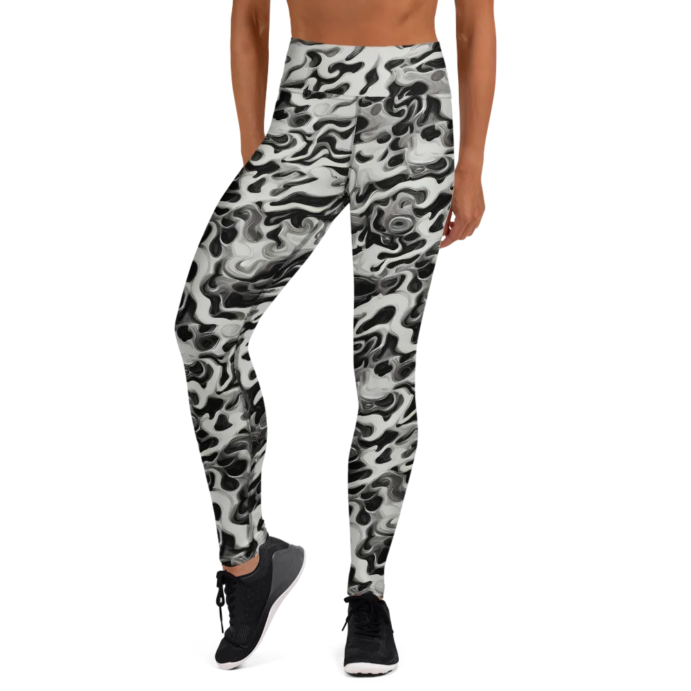 Silver Smoke on Yoga Leggings — Front