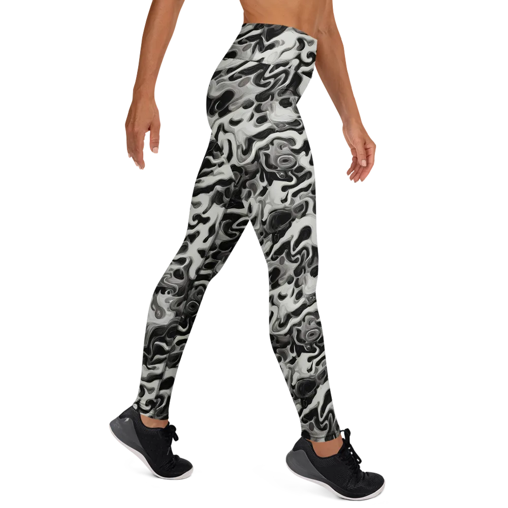 Silver Smoke on Yoga Leggings — Right