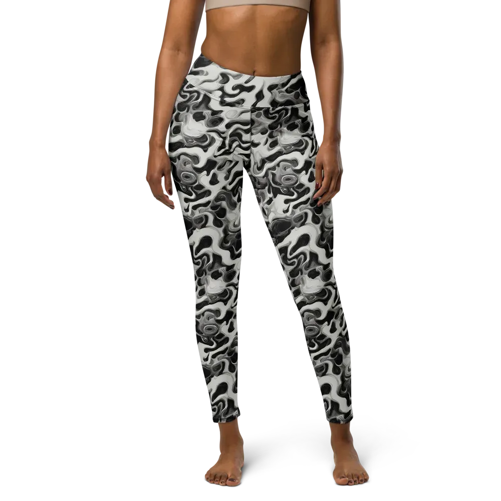 Silver Smoke on Yoga Leggings — Front