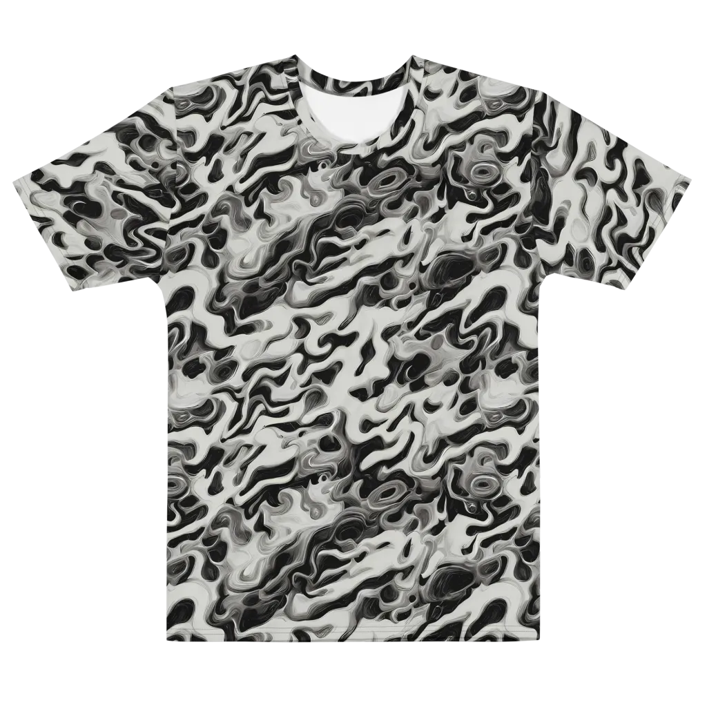 Silver Smoke on Men's Cotton Crew Neck T-Shirt — Front