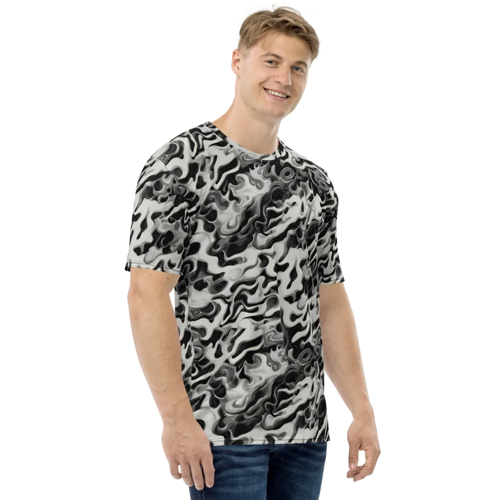 Silver Smoke on Men's Crew Neck T-Shirt — Right