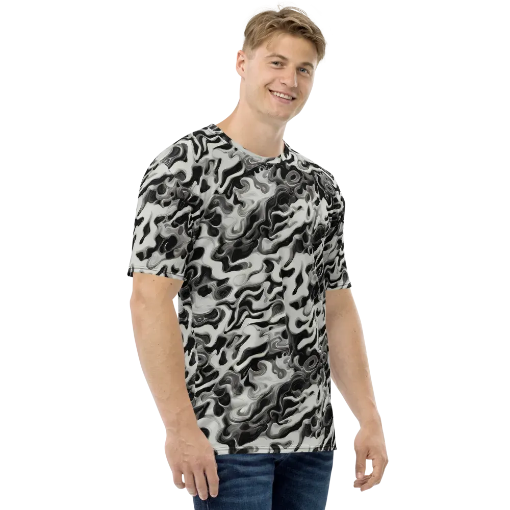 Silver Smoke on Men's Crew Neck T-Shirt — Right