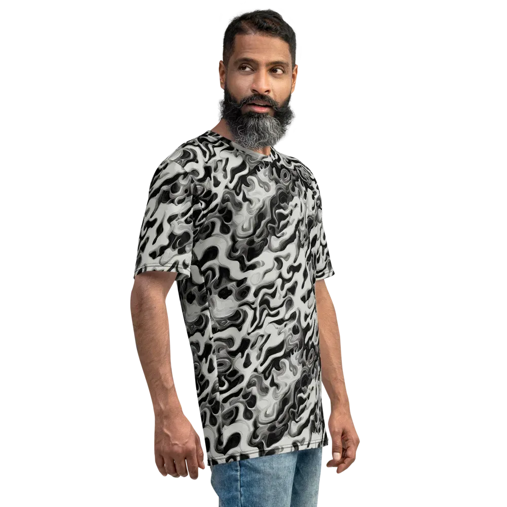 Silver Smoke on Men's Crew Neck T-Shirt — Right