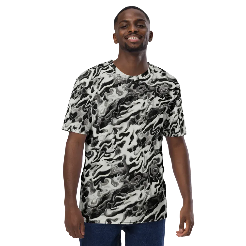 Silver Smoke on Men's Crew Neck T-Shirt — Front