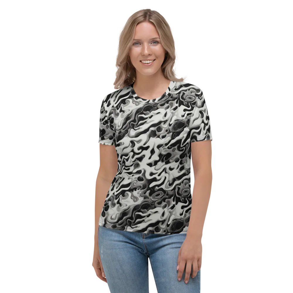Silver Smoke on Women's Crew Neck T-Shirt — Front