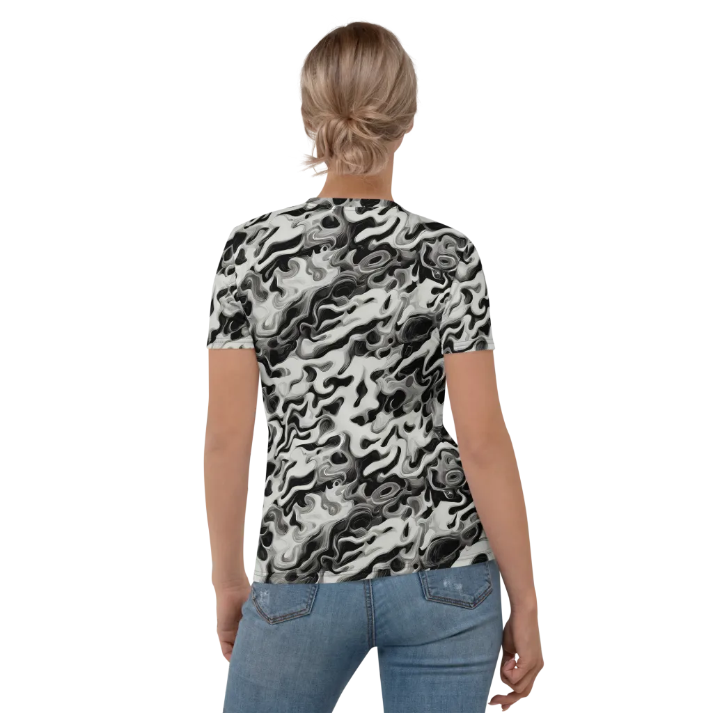 Silver Smoke on Women's Crew Neck T-Shirt — Back