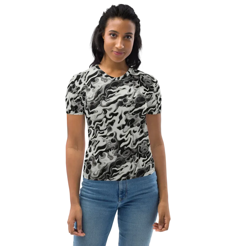 Silver Smoke on Women's Crew Neck T-Shirt — Front