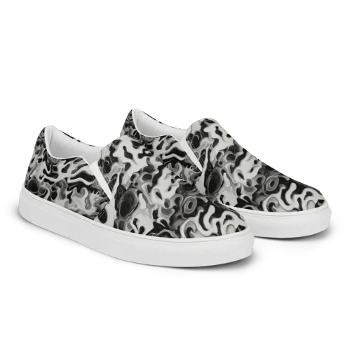 Silver Smoke on a Men's Slip-On Canvas Shoes