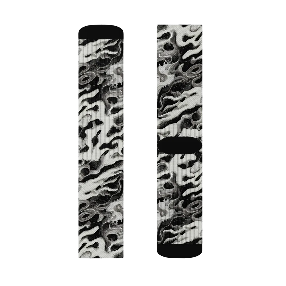 Silver Smoke on Socks — Left Sock