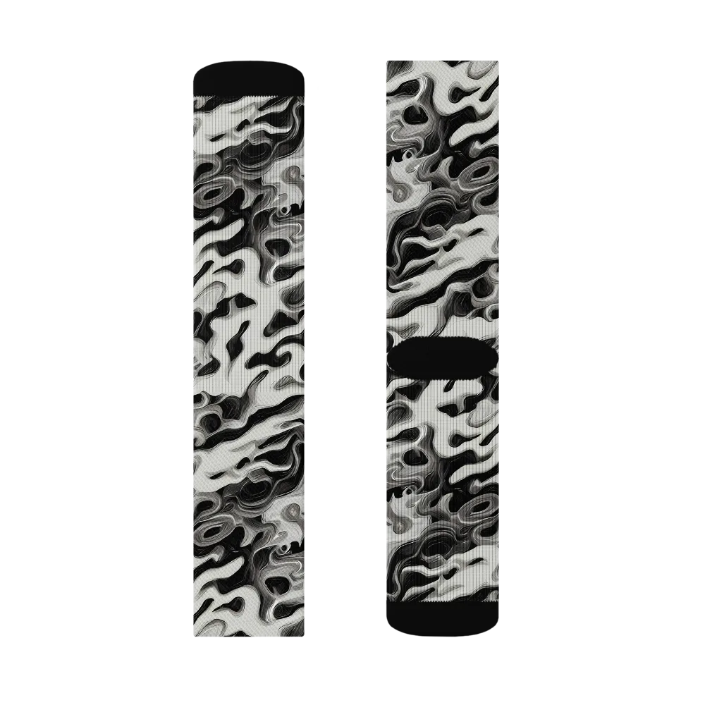 Silver Smoke on Socks — Right Sock