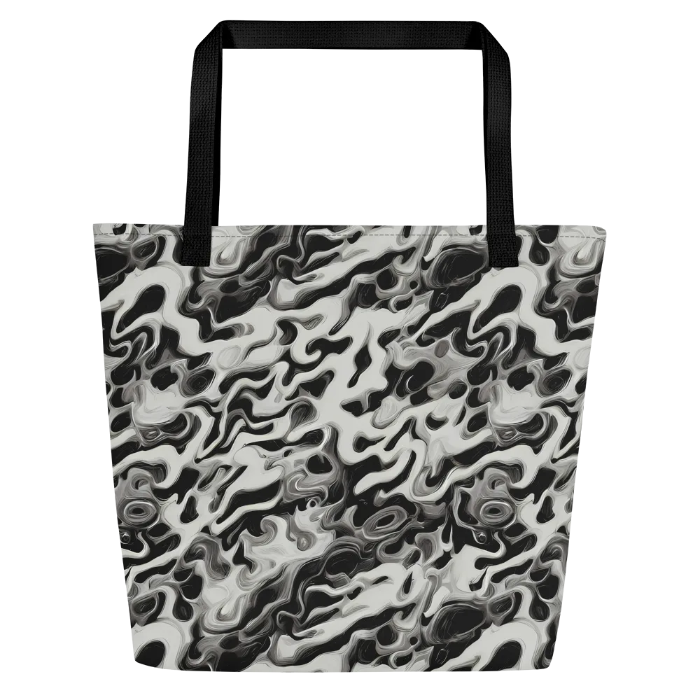 Silver Smoke on Large Tote Bag W/ Pocket — Front