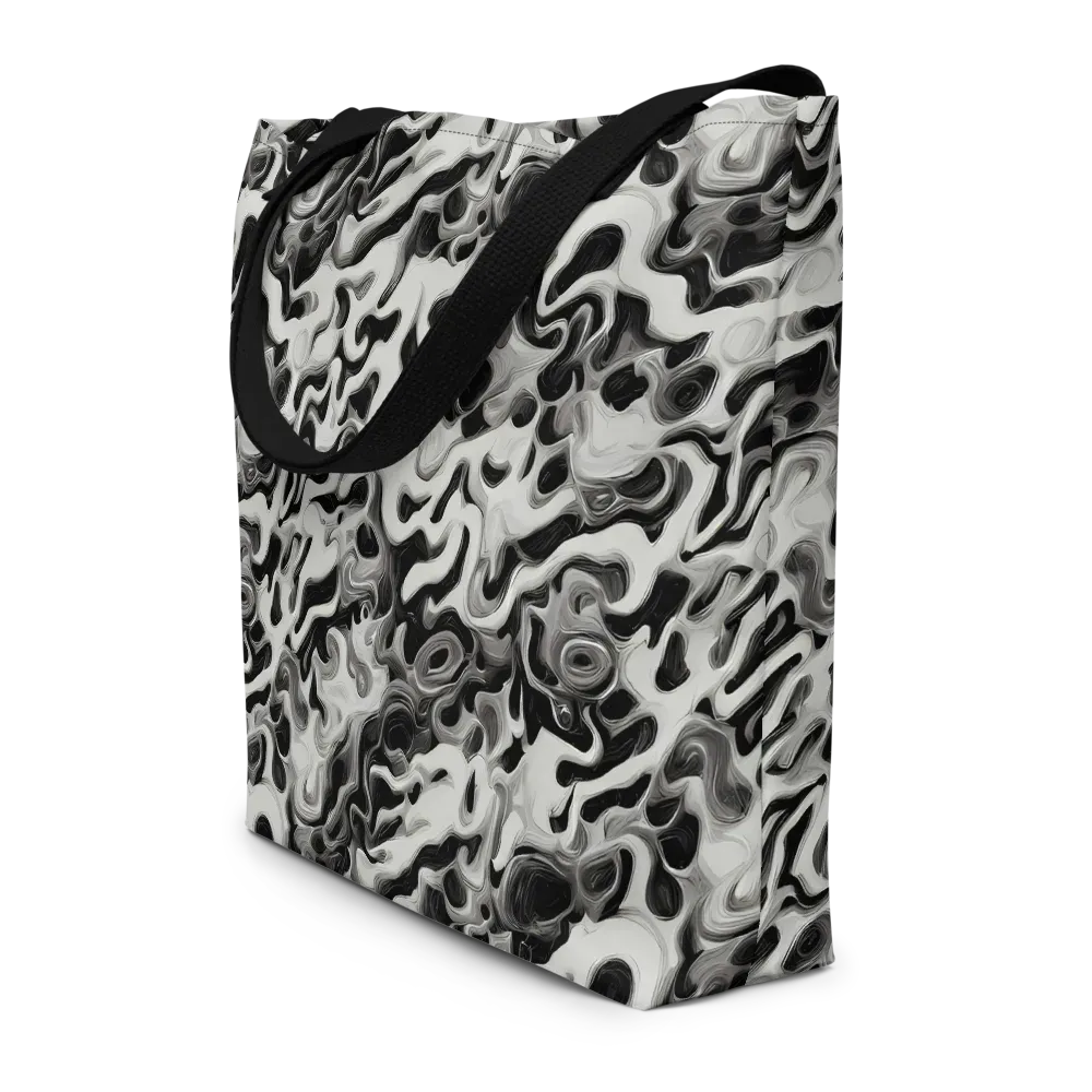 Silver Smoke on Large Tote Bag W/ Pocket — Front