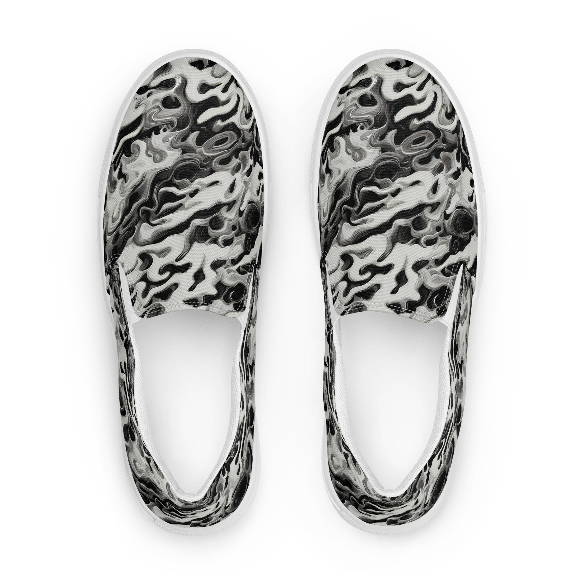 Silver Smoke on Women's Slip-On Canvas Shoes — Front